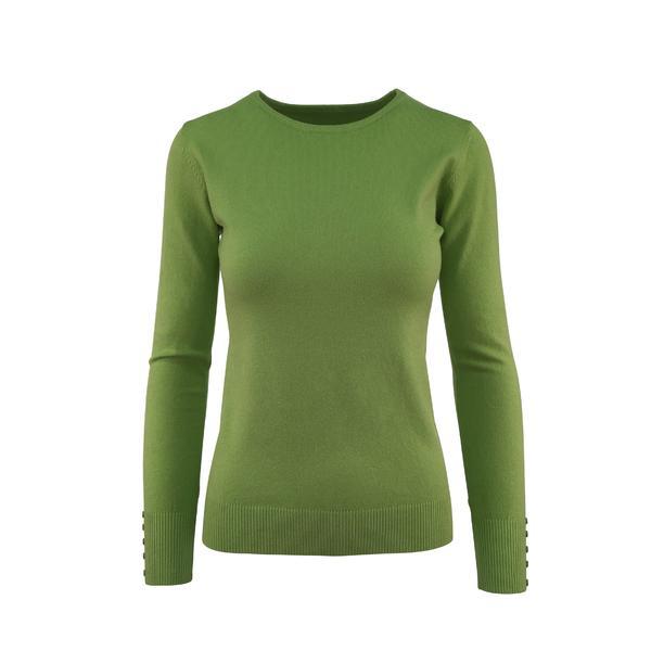 Pulover, univers fashion, tricotat fin, verde lime, s-m