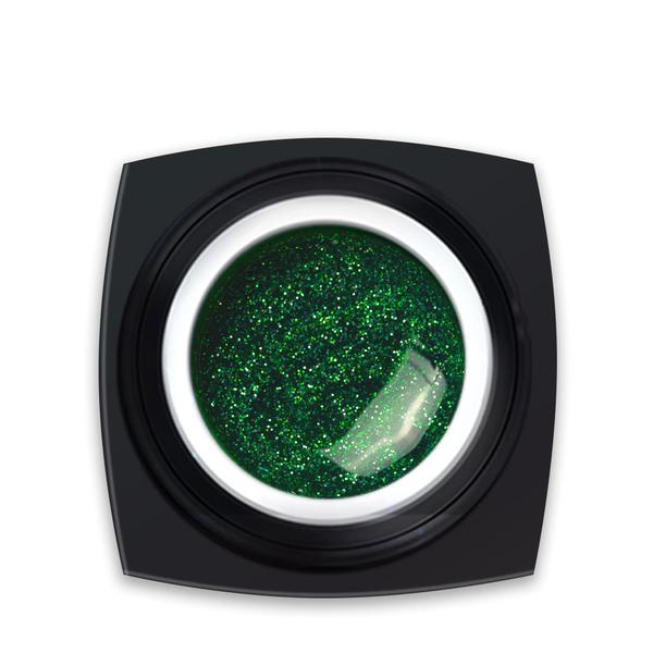 Gel colorat verde sclipici, 5 ml