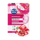 Masca de Fata Iluminatoare cu Fructe de Dragon si Rodie - Acty Mask Hydrogel Brightening Iluminate Frutto Del Drago & Melogrando Bio, 1 buc