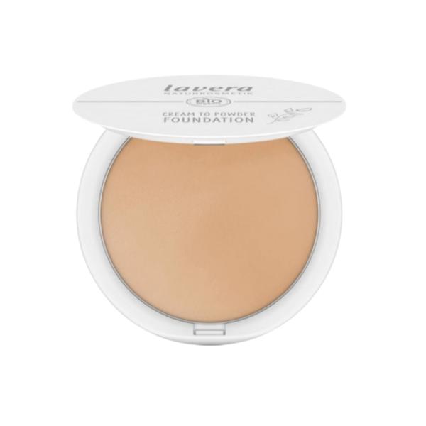 Fond de ten compact Cream to Powder Lavera, nuanta Tanned 02, 10.5 g