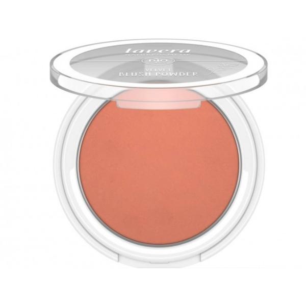 Fard de Obraz Bio Velvet Blush Powder Lavera, nuanta Rosy Peach 01, 5 g