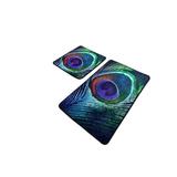 Set 2 Covorase baie Peacock, 60 x 100 cm, 50 x 60 cm, Antiderapant, Multicolor