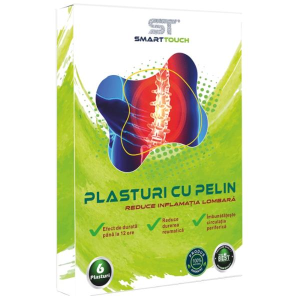 Plasturi cu pelin dureri lombare smart touch, 6 plasturi