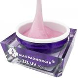 Gel UV Allepaznokcie Jelly Pink Shine Gel UV 50 ml   (cu particule de sclipici)