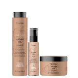 Set pentru par uscat, Lakme Argan Oil Ulei 125 ml + Sampon 300 ml + Masca 250 ml