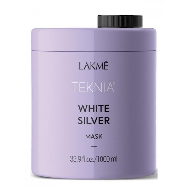Masca coloranta pentru par blond, Lakme Teknia, White Silver Treatment, 1000ml 1000ml imagine noua