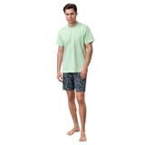 Pijama de barbati Vamp 18680,L,bumbac,verde fistic