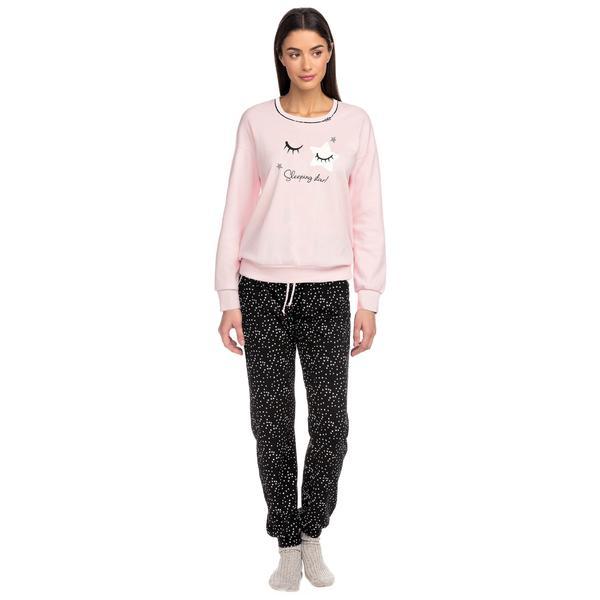 Pijama de dama vamp 15913, s, bumbac, roz