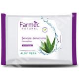 Servetele Demachiante Aloe Vera - Farmec Cleansing Wipes Aloe Vera, 20 buc