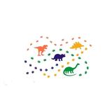 Set stickere decorative, Dinozauri colorati, 4 coli 28x29