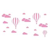 Set stickere decorative, Baloane si norisori, roz, 5 coli 30x32 cm