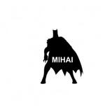Sticker decorativ, Batman Mihai, negru, 40x31 cm
