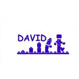 Sticker decorativ, Lego David, albastru, 50x20 cm