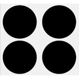 Set buline, sticker decupat, Duragon, negru, 50 bucati, diametru bulina 8 cm
