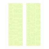 Set stickere fosforescente decorative, Alfabetul, Litere mari si mici, 1set