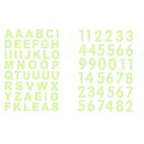 Set stickere fosforescente decorative, Litere si Cifre, 12 coli 20x13