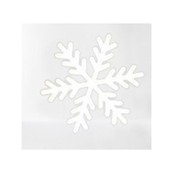 Set stickere decorative Craciun, fulgi albi, 12 bucati, 4x4 cm