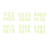 Set stickere fosforescente decorative, Cifre, 1 set format din 6 coli 20x13 cm