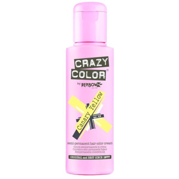Crazy Color vopsea nuantatoare semipermanenta 100 ml – yellow nr.49 100 imagine 2022