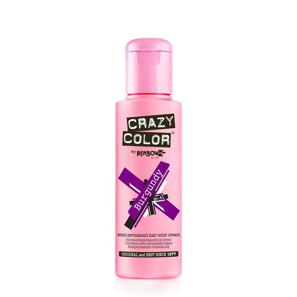 Crazy Color vopsea nuantatoare semipermanenta 100 ml – burgundy nr.61 Crazy Color imagine 2022
