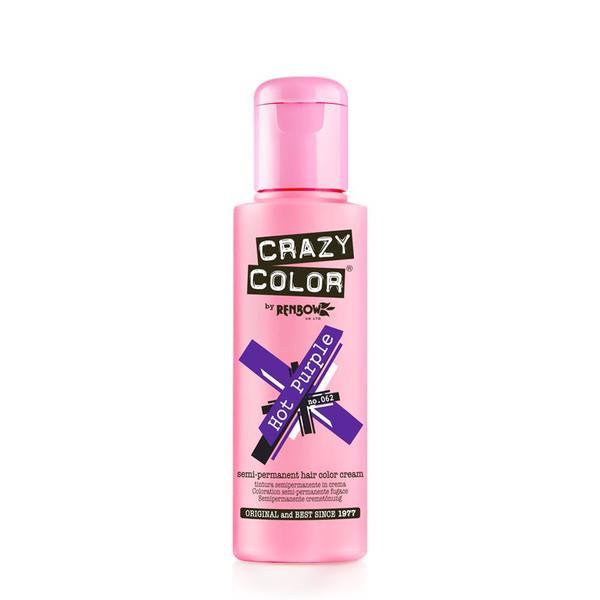 Crazy Color vopsea nuantatoare semipermanenta 100 ml – hot purple nr.62 100 imagine noua