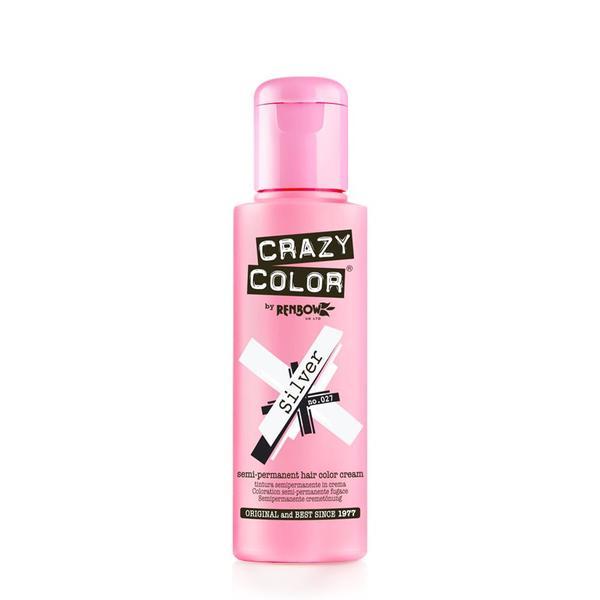 Crazy Color vopsea nuantatoare semipermanenta 100 ml – silver nr.0.27 100 imagine 2022
