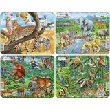 Set 4 Puzzle-uri Animale Exotice, 11 piese Larsen 