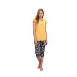 Pijama de dama Vamp 16200, L, bumbac, galben