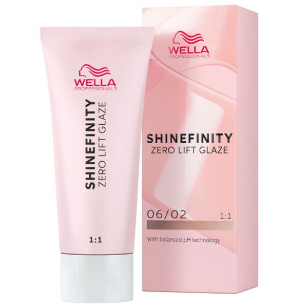 Vopsea translucida demipermanenta - Wella Professionals Shinefinity Zero Lift Glaze, nuanta 06/6 Cherry Wine (blond inchis violet), 60 ml