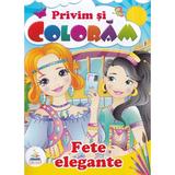 Fete elegante. Privim si coloram, editura Pegas