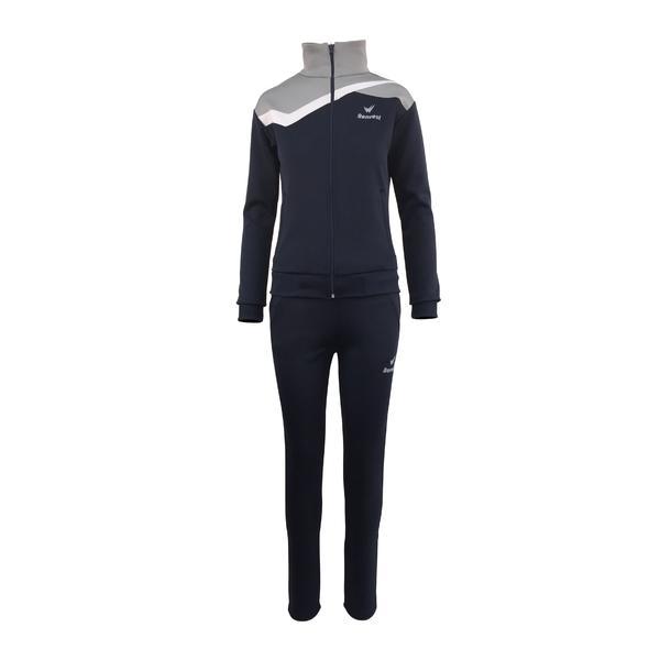 Trening dama, 2 piese, bleumarin si gri, 2xl