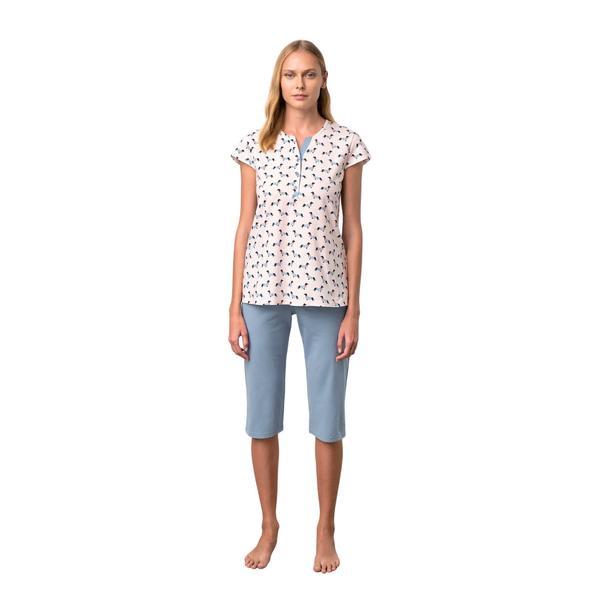 Pijama de dama Vamp 18306,XL, 100%bumbac, roz