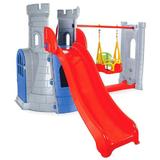 Centru de joaca Pilsan Castle Slide and Swing Set grey