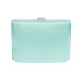 Clutch Tanya Verde-Marin Tip Caseta Cu Lant Argintiu