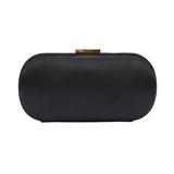 Clutch Tess Negru Tip Poseta Cu Lant Auriu