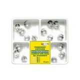 Matrici Conturate Mylar cu Maner de Fixare pentru Premolari Prima, transparente, set 4 tipuri, 16 buc