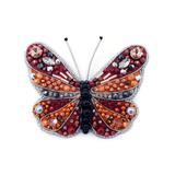 Brosa mare fluture multicolor, handmade, Amiral, Zia Fashion
