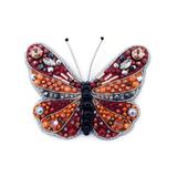 Brosa mare fluture multicolor, handmade, Amiral, Zia Fashion