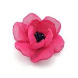 Agrafa par floare roz - zmeura, handmade, Lorelai, Zia Fashion