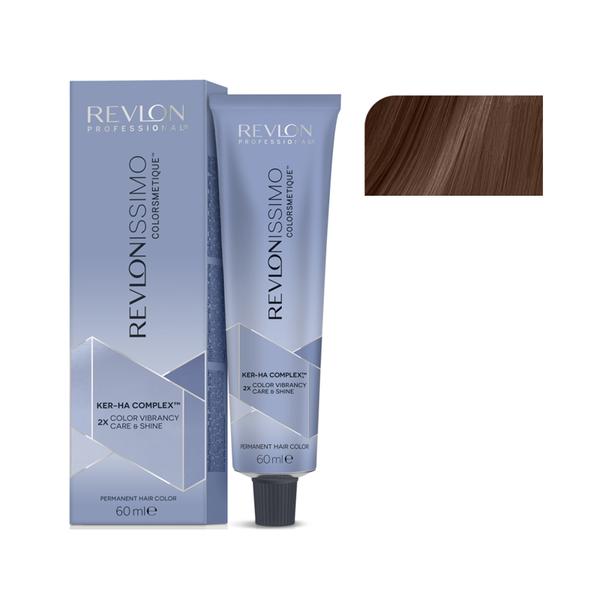 Vopsea permanenta - revlon professional revlonissimo colorsmetique ker-ha complex permanent hair color, nuanta 6.12 dark ash iridescent blonde, 60 ml