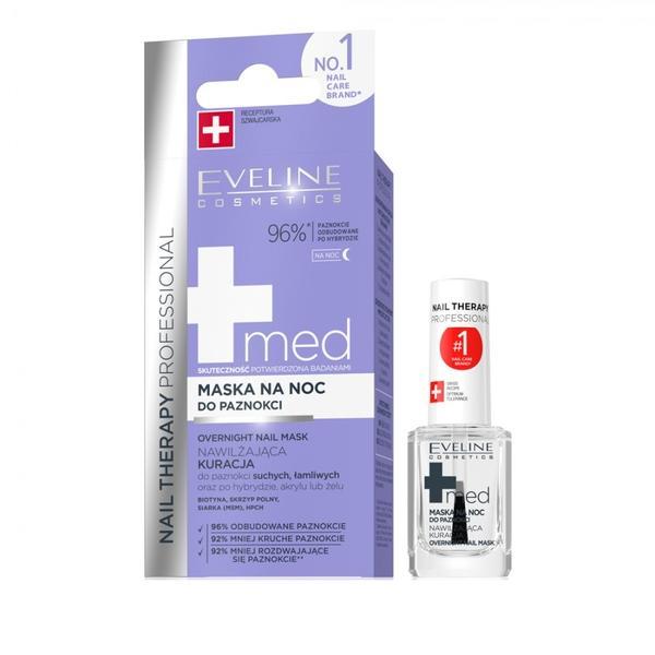 Tratament med+ nail therapy masca de unghii peste noapte eveline cosmetics, 12ml