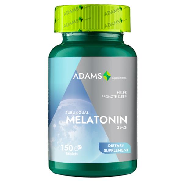 Melatonina Sublinguala 3mg Adams Supplements, 150 tablete