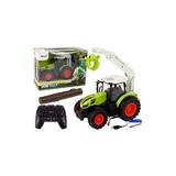 Tractor de jucarie RC, cu telecomanda si macara, verde, 1:24,13345