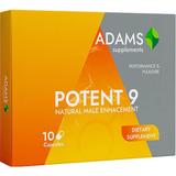 Potent 9 Adams Supplements Natural Male Enhacement, 10 capsule