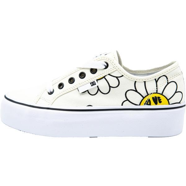 Tenisi femei dc shoes manual platform adjs300280-wbf, 38.5, alb
