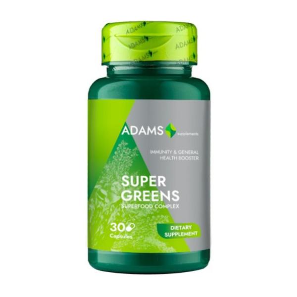 Supergreens Superfood Complex Adams Supplements Immunity & General Health Booster, 30 capsule