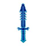 Sabie Minecraft cu sunete si lumini, Diamond Sward Upgrade, pentru copii, 60 cm, Albastru
