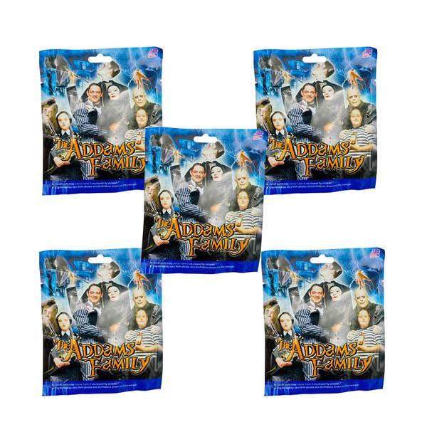 Kit 5 plicuri familia addams, cu figurina si cartonase surpriza, mistery box, 7cm