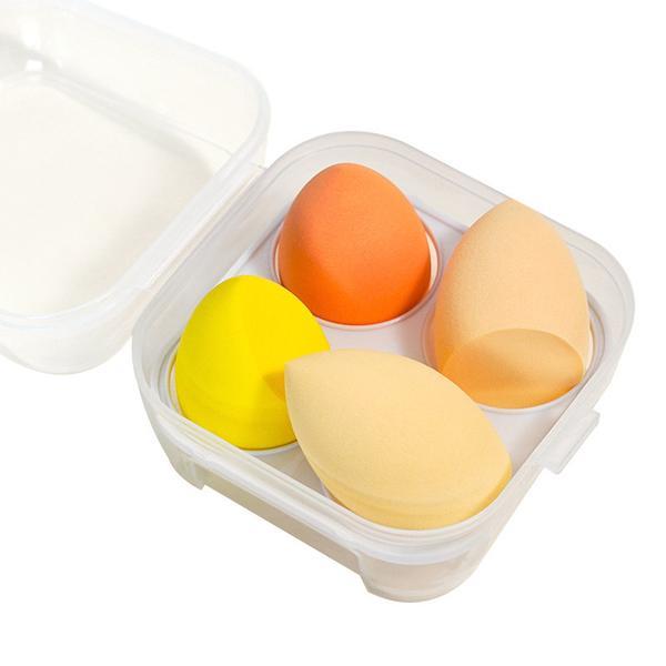 Burete make-up pentru fond de ten - multicolor, set 4 buc