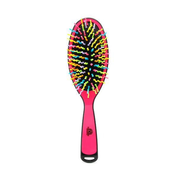 Perie pentru descalcire par cu pini ondulati 7081 - rainbow/pink